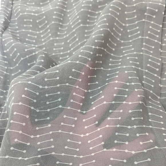 Lafayette 148 Silk Button Up Shirt NEW Womens Medium Brown Sheer Career Blouse - Picture 6 of 11